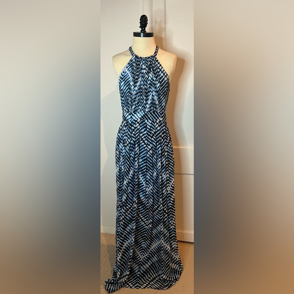 Calvin Klein cross back formal maxi dress